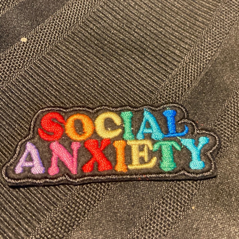 “Social Anxiety” Rainbow Iron on Patch